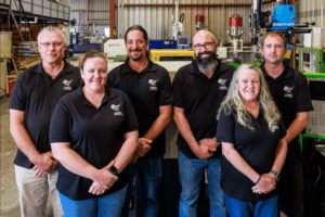 Rachel Jameson with the Deeps Engineering team